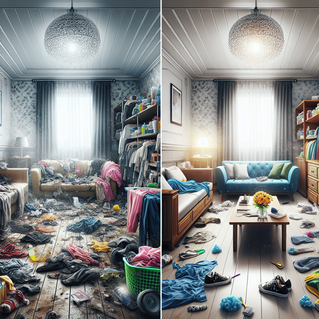 Преображение Гостиной: До и После Генеральной Уборки